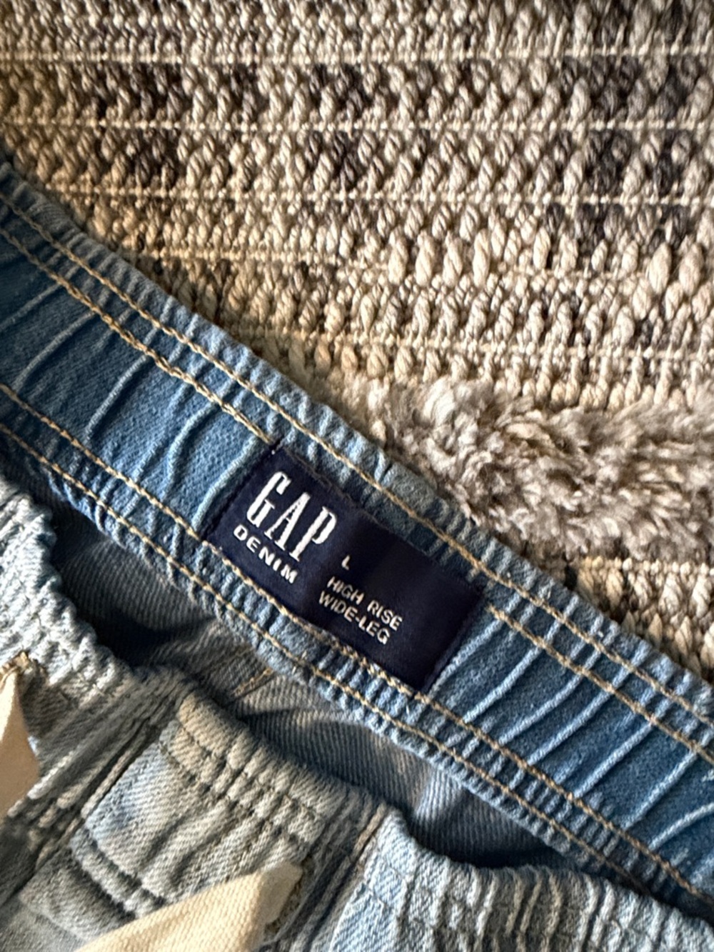 GAP Light Blue High-Rise Wide-Leg Jeans